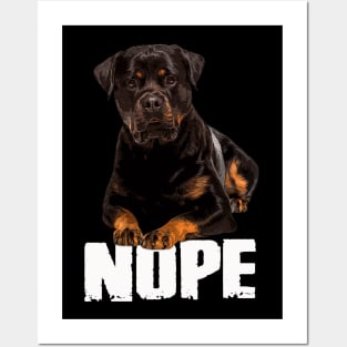 Urban Rottweiler Dog NOPE Tee Triumph for Dog Majesty Admirers Posters and Art